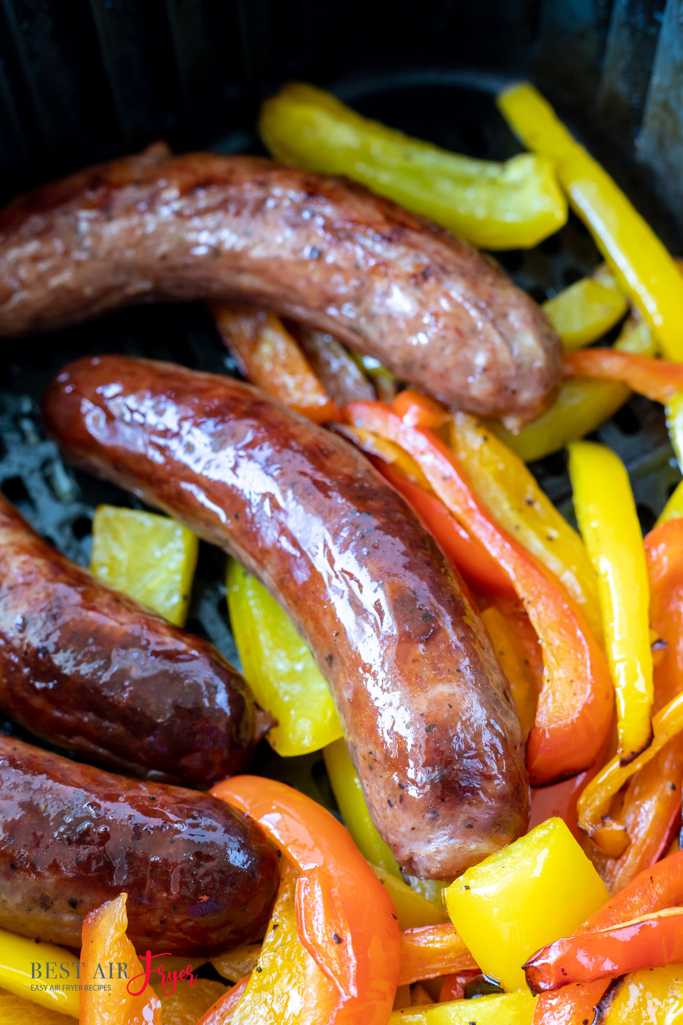 Peppers and Brats In Air Fryer