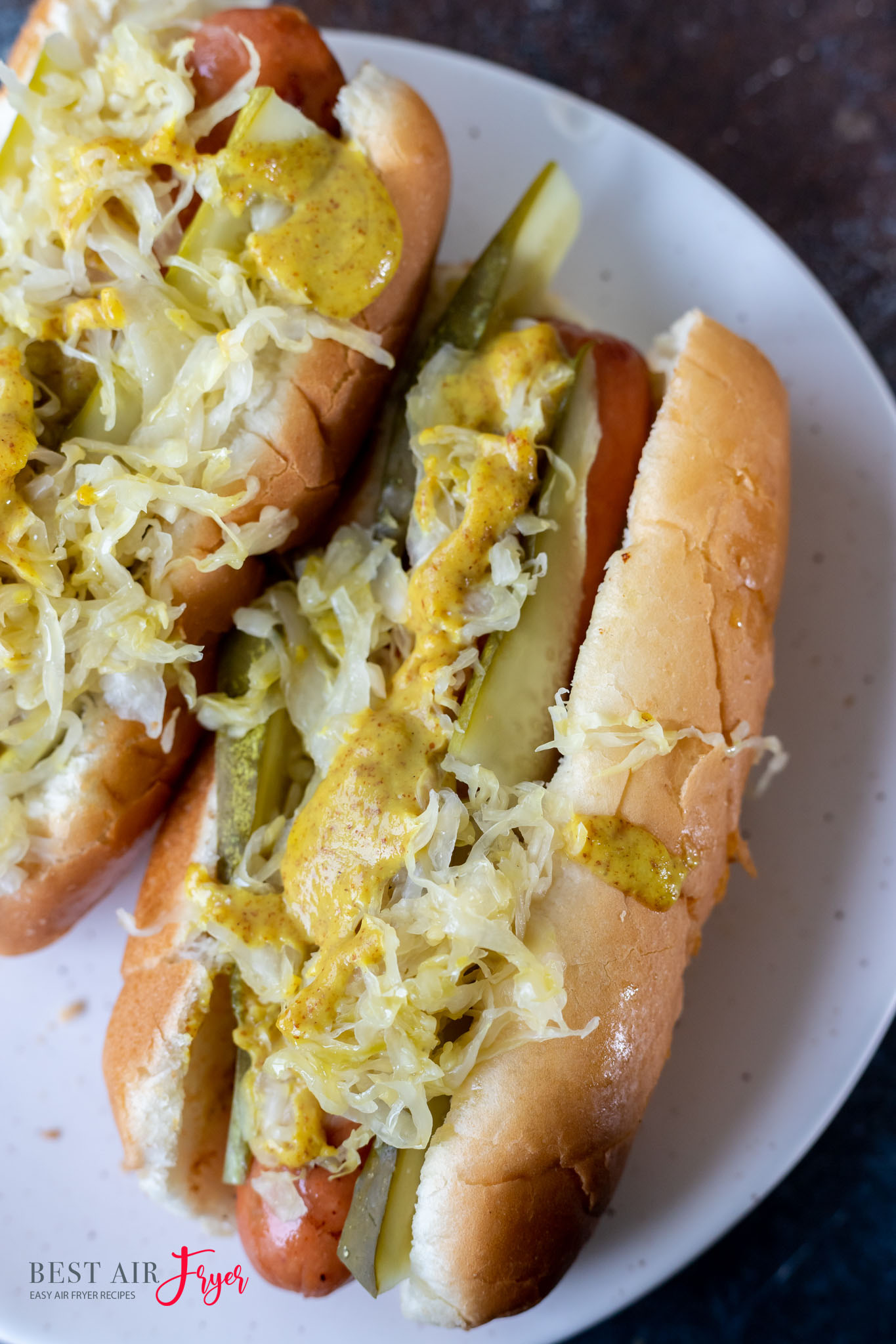 Sauerkraut Hot Dogs In Air Fryer