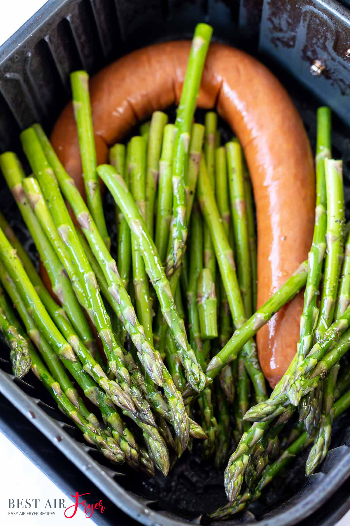 Asparagus and Smoked Sausage In Air Fryer