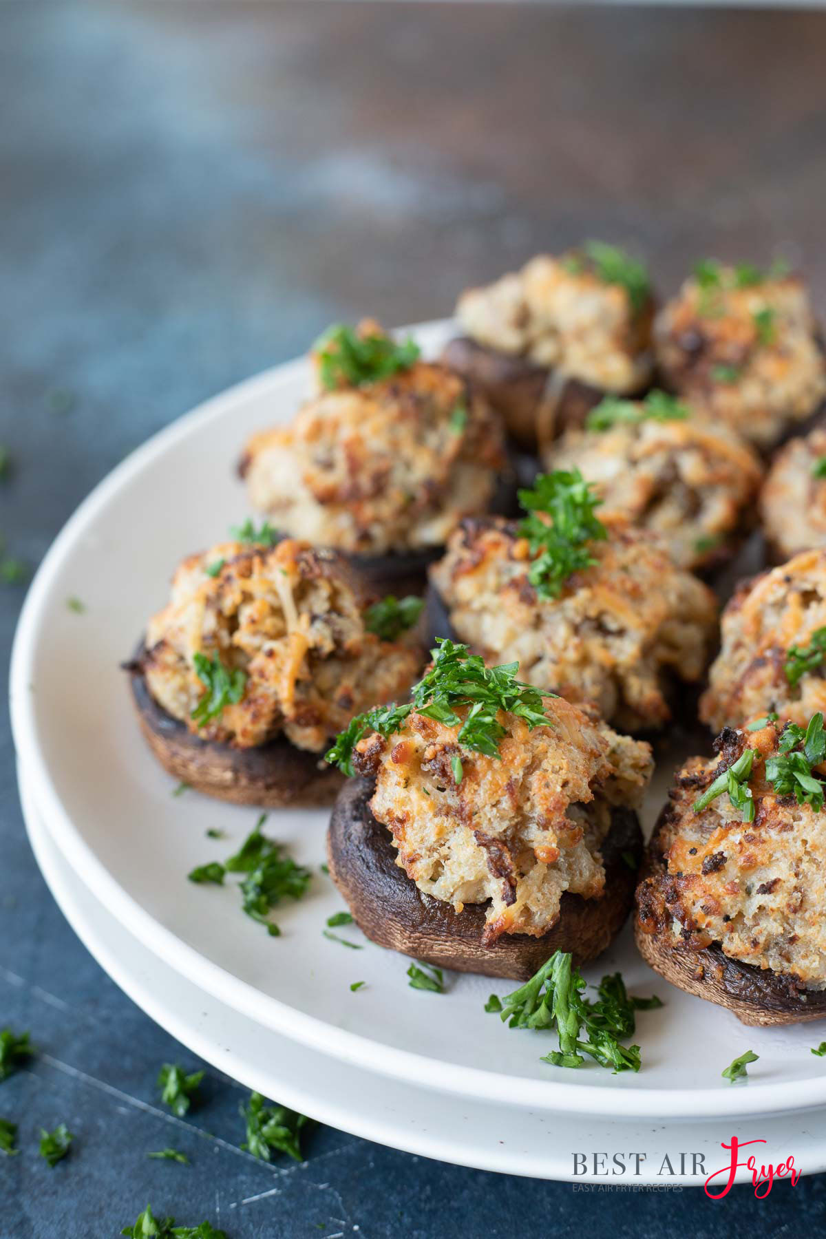 Air Fryer Stuffed Mushrooms