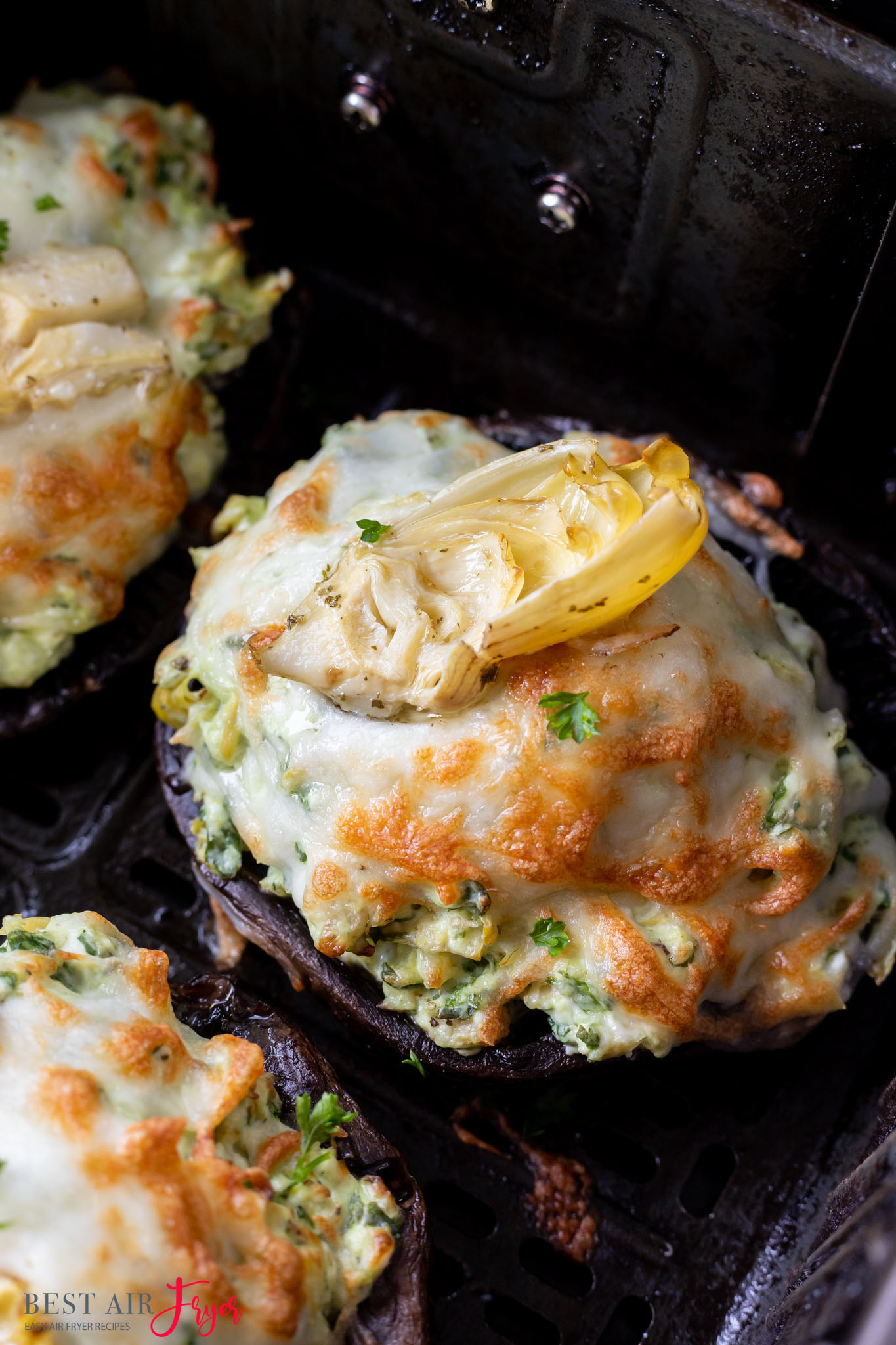 Air Fryer Stuffed Portobello Mushroom Recipe