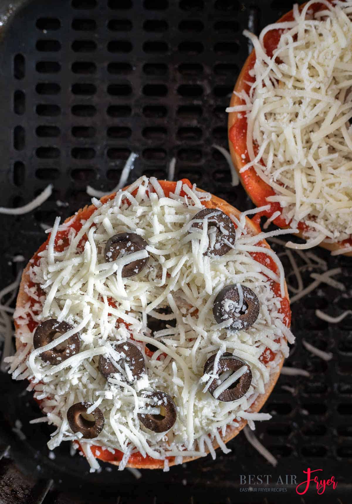 Homemade Bagel Pizzas In Air Fryer