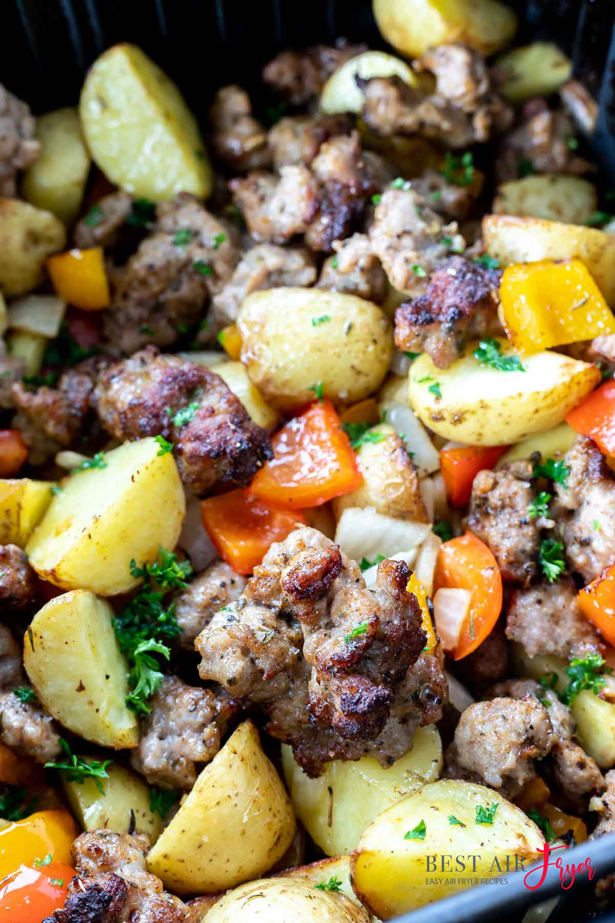 Air Fryer Sausage Potato Hash Breakfast