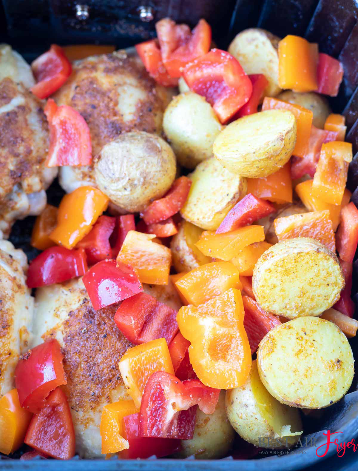 Air Fryer Chicken and Potatoes