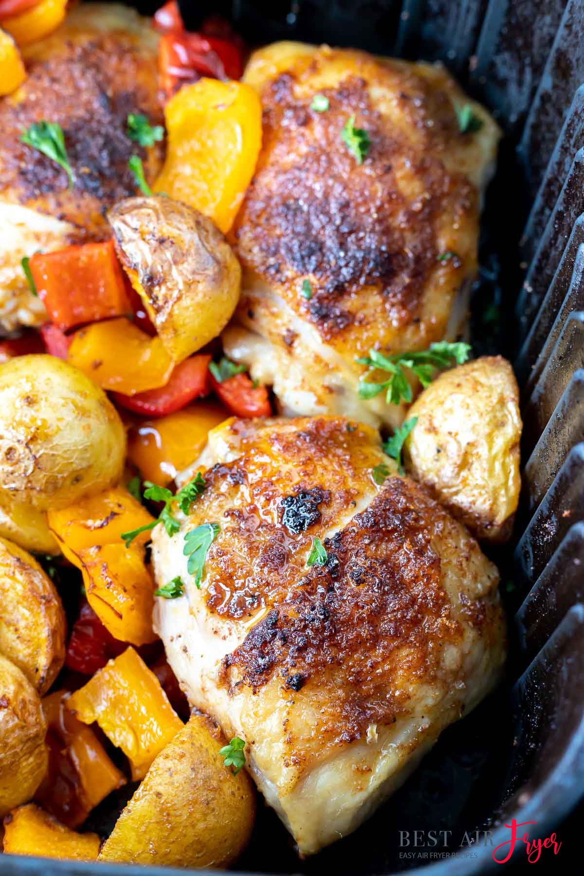 Air Fryer Chicken and Potatoes