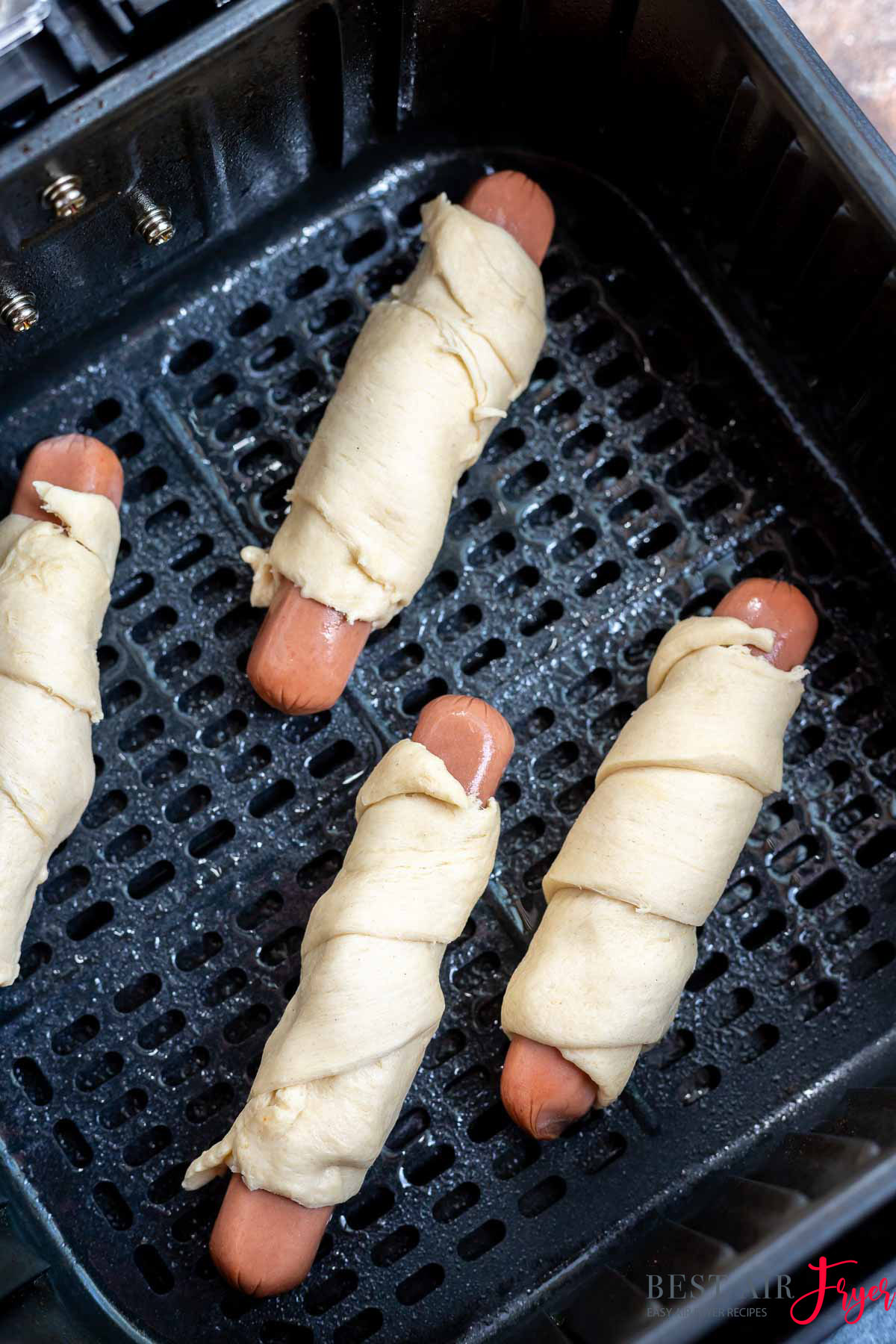 Air Fryer Crescent Roll Hot Dogs
