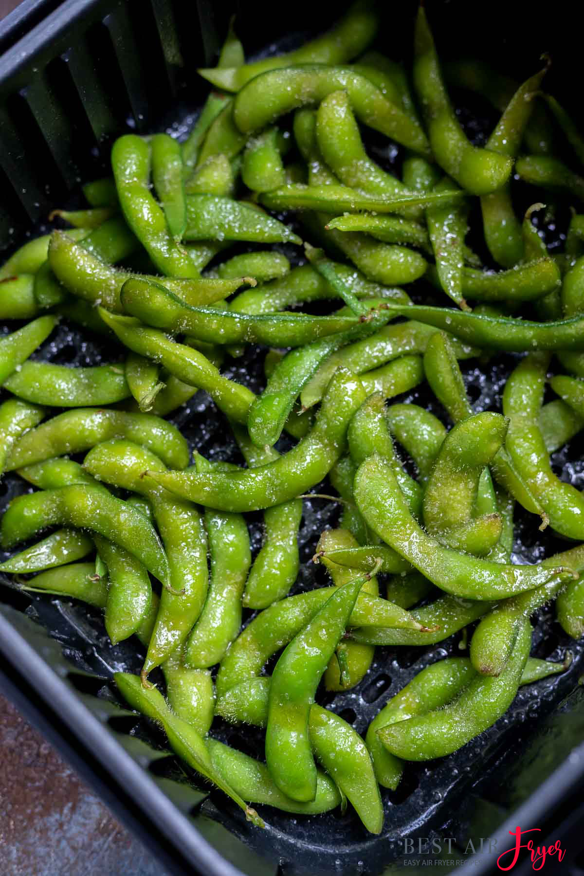 Air Fryer Roasted Edamame Recipe