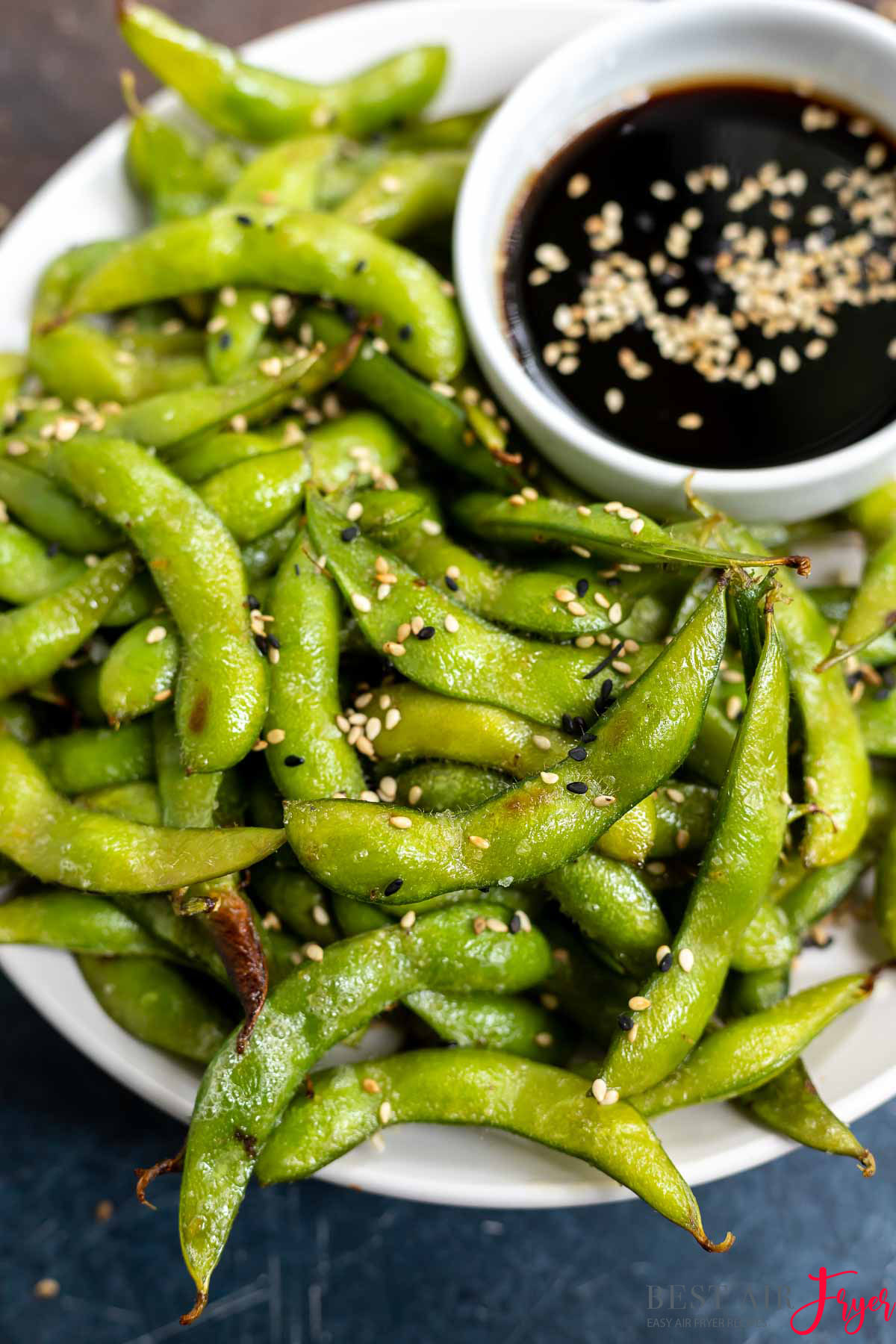 Air Fryer Roasted Edamame Recipe