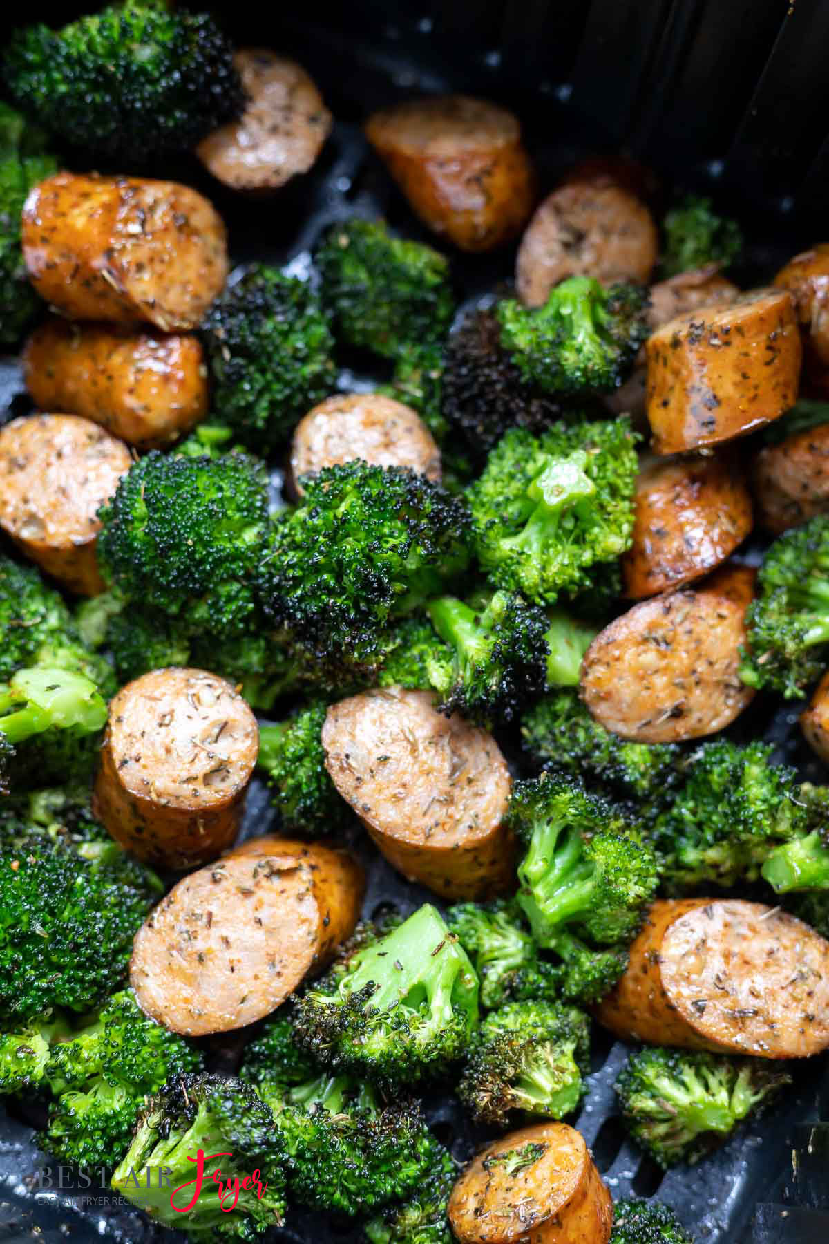 Broccoli and Sausage in Air Fryer